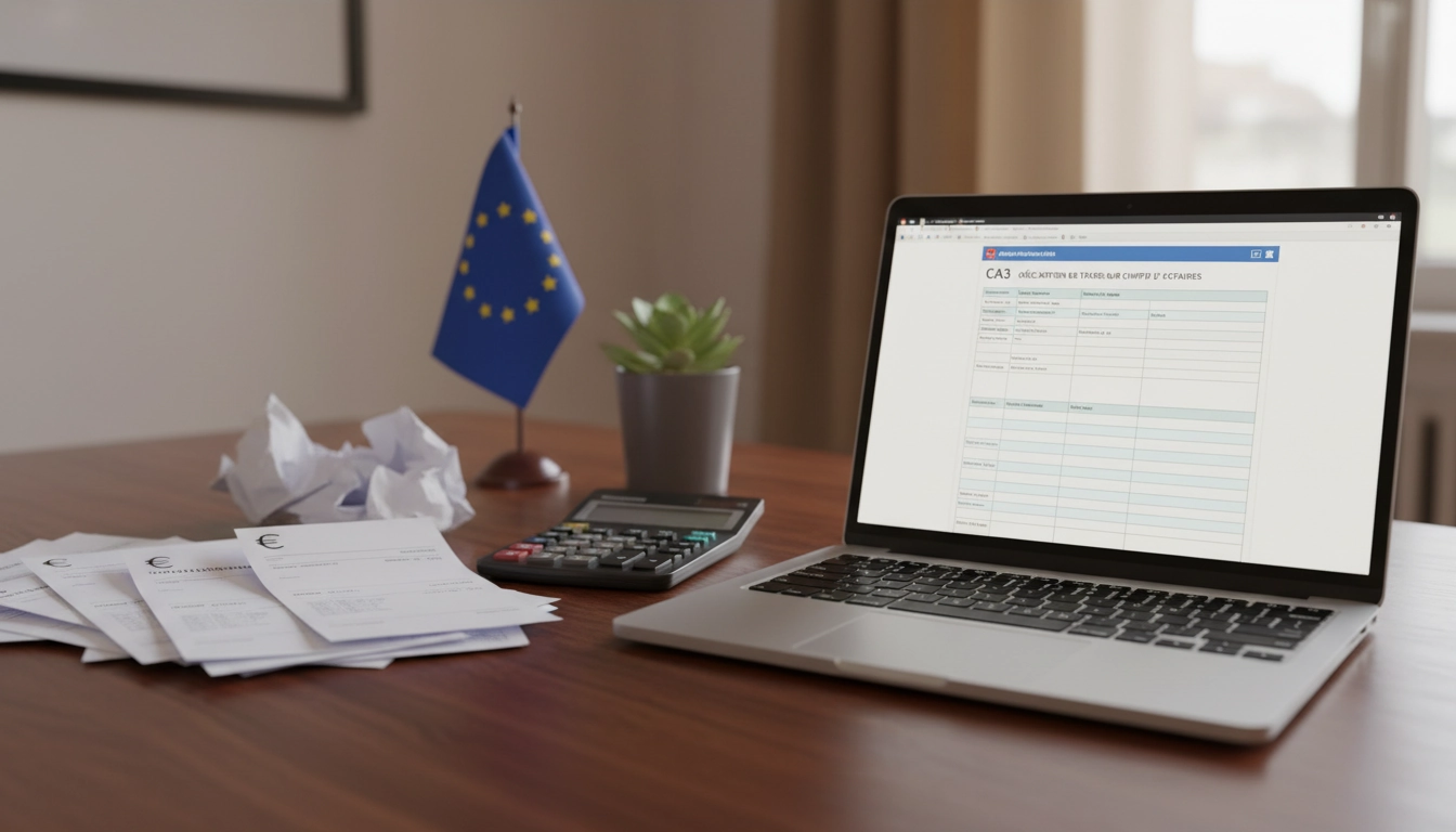 Comptabilisation et déclaration CA3 pour l'autoliquidation de la TVA intracommunautaire dans une TPE française