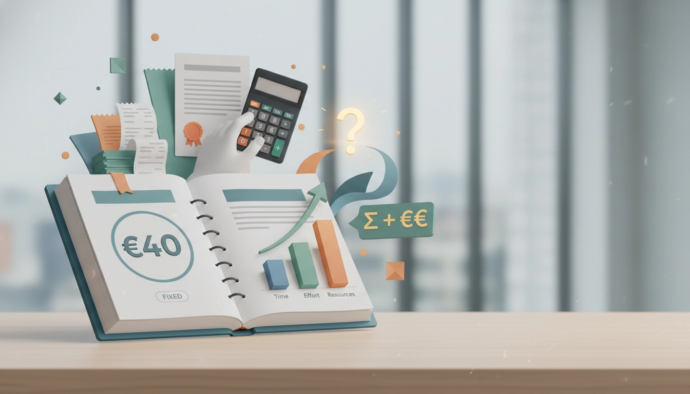 Graphique illustrant le calcul indemnité forfaitaire recouvrement frais supplémentaires justifiés sur un bureau d'expert-comptable.