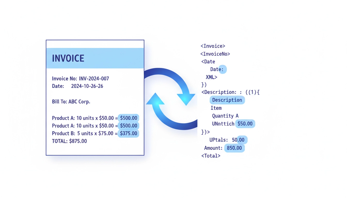 Schéma pour comprendre le format Factur-X hybride avec sa couche PDF lisible et sa couche XML structurée