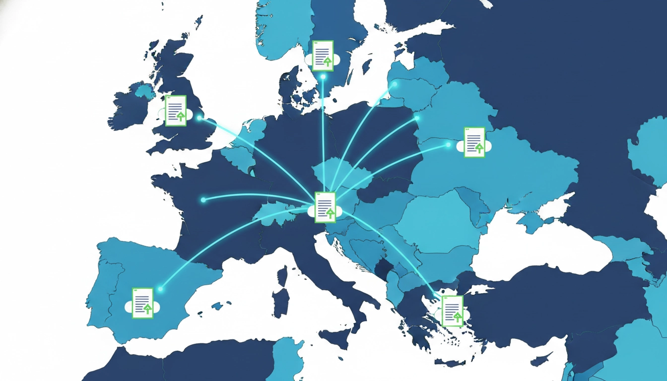Illustration de l'interopérabilité européenne du format Factur-X pour les échanges transfrontaliers de factures électroniques