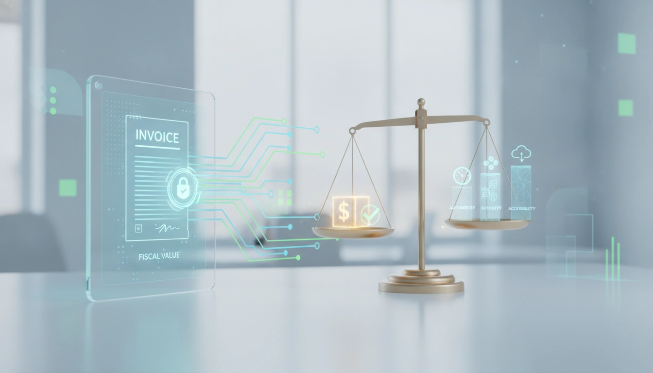 Représentation schématique des conditions valeur probante facture électronique fiscale
