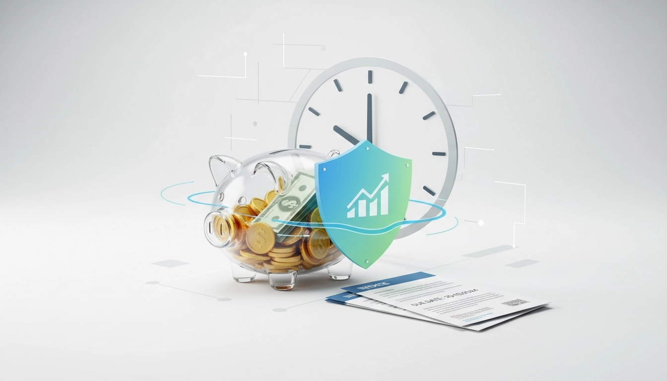 Illustration représentant la gestion du délai de paiement d'une facture pour protéger la trésorerie d'une entreprise