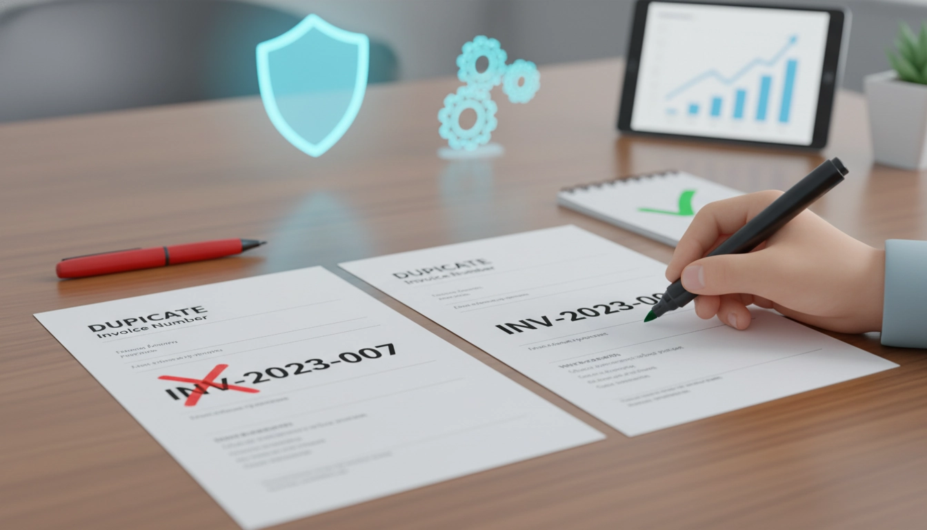 Processus pour corriger que faire en cas de doublon de numéro de facture de manière légale et conforme