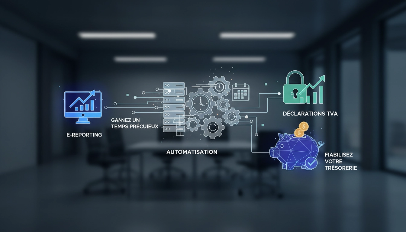 Expert-comptable utilisant un logiciel d'e-reporting pour automatiser ses déclarations TVA