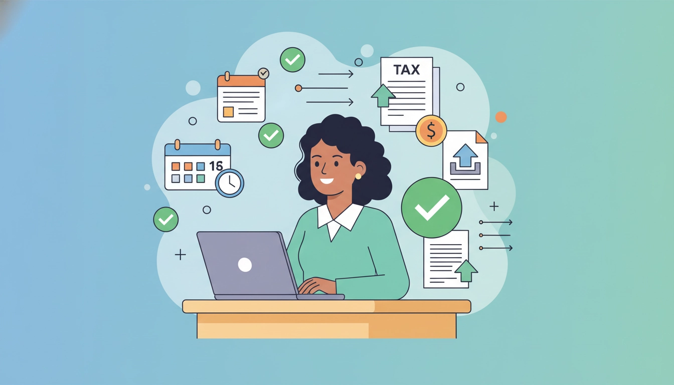 Entrepreneur organisant ses déclarations d'e-reporting TVA pour ses ventes export et transactions internationales