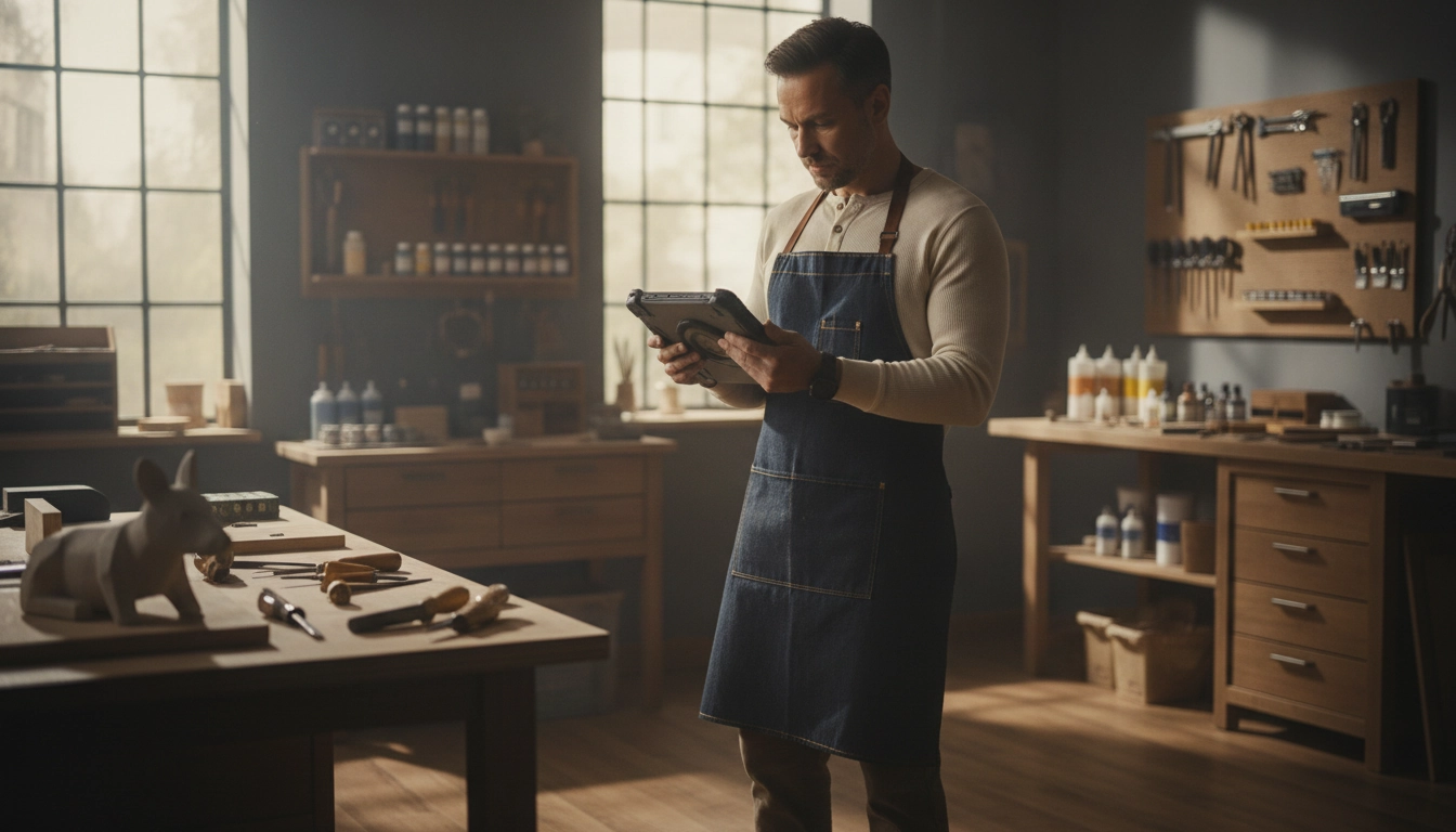 Artisan utilisant un logiciel pour éviter toute erreur mention obligatoire facture artisan risques sanctions