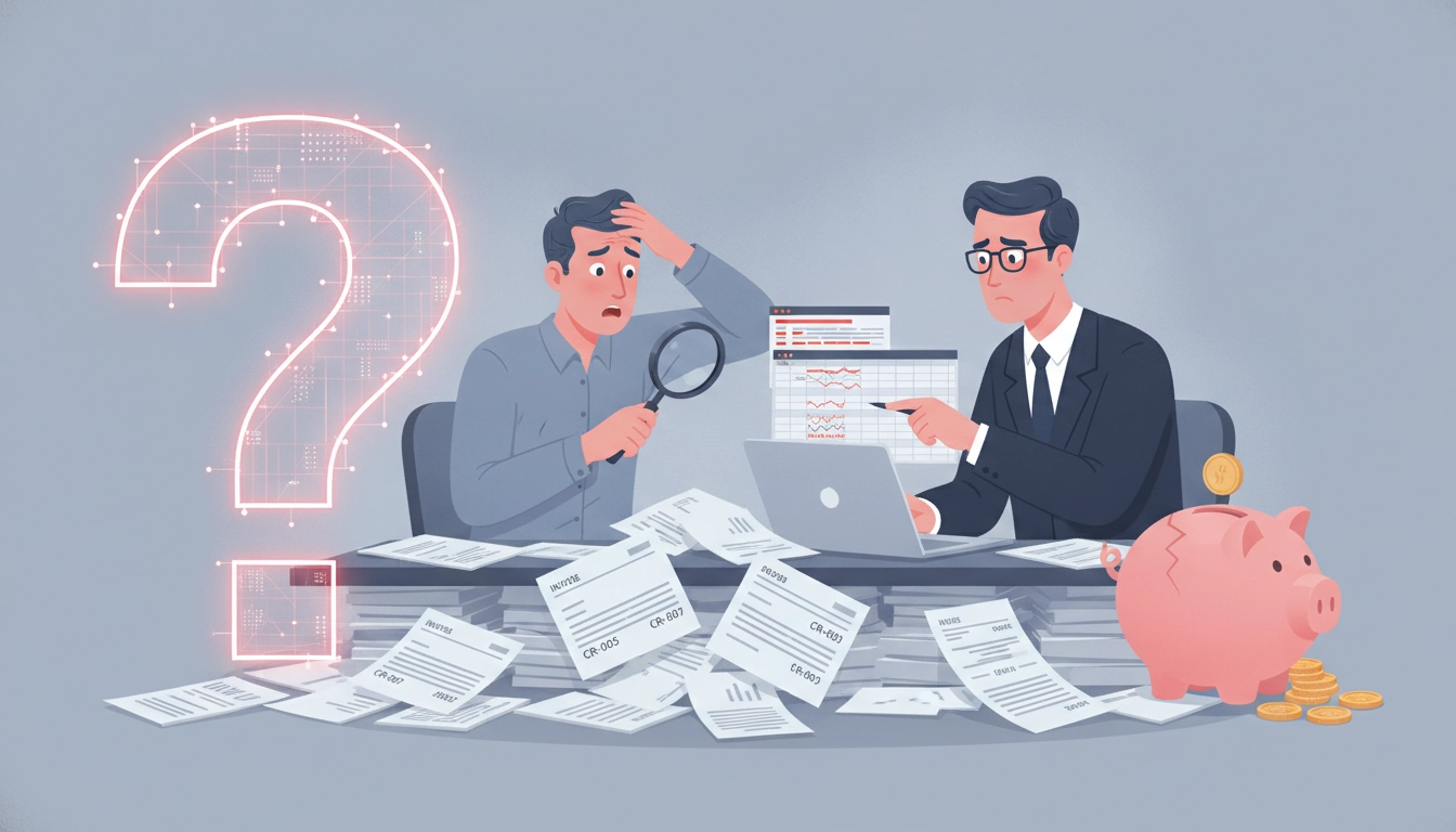 Graphique illustrant le risque lié à une erreur numérotation avoir risques contrôle fiscal lors d'une vérification comptable