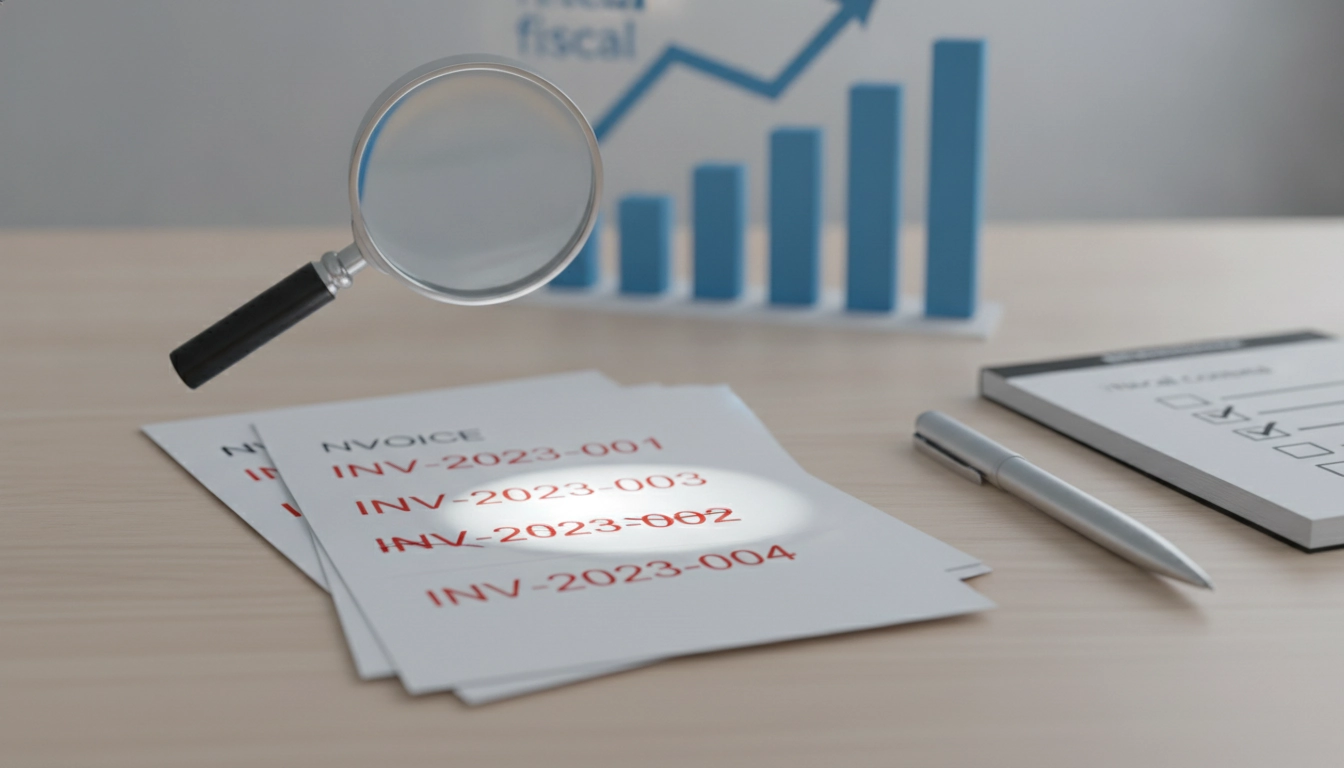 Graphique illustrant la gestion des factures pour éviter une erreur numérotation plusieurs séries factures risque contrôle fiscal