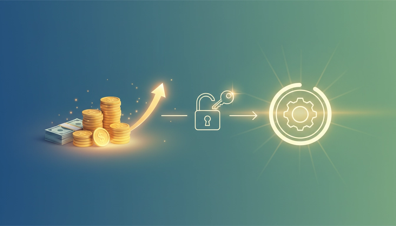 Illustration représentant un chef d'entreprise qui propose un escompte pour paiement anticipé à son client, avec des documents de facturation sur un bureau.