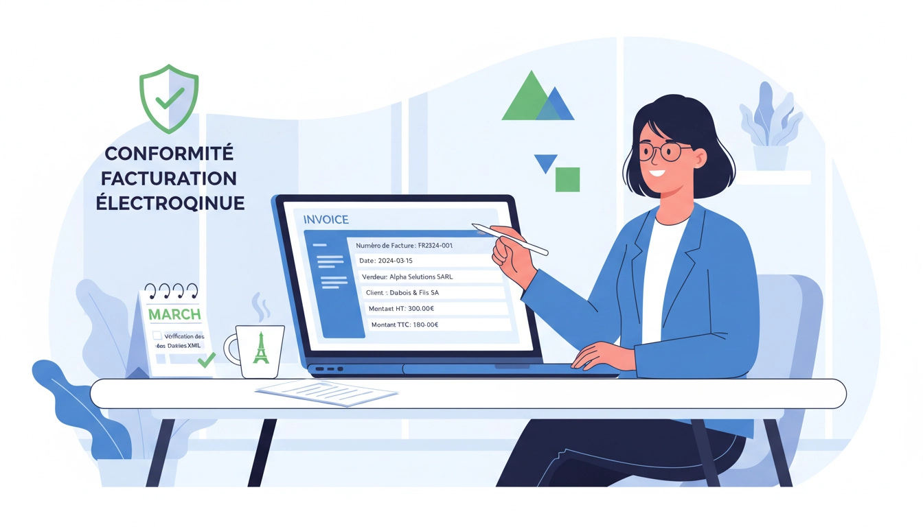 Chef d'entreprise préparant sa transition vers la facture électronique obligatoire
