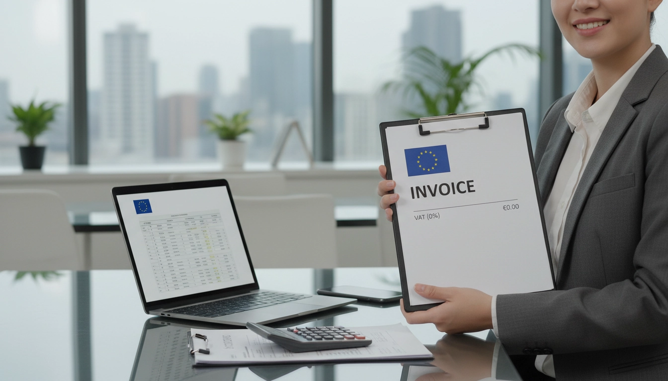 Professionnel facturer sans TVA client professionnel Union Européenne vérification numéro TVA intracommunautaire