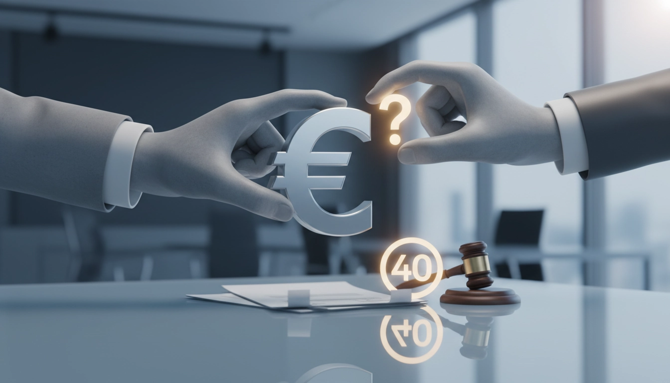 Document montrant les conditions d'application de l'indemnité forfaitaire de recouvrement 40 euros obligatoire pour les professionnels en cas de facture impayée