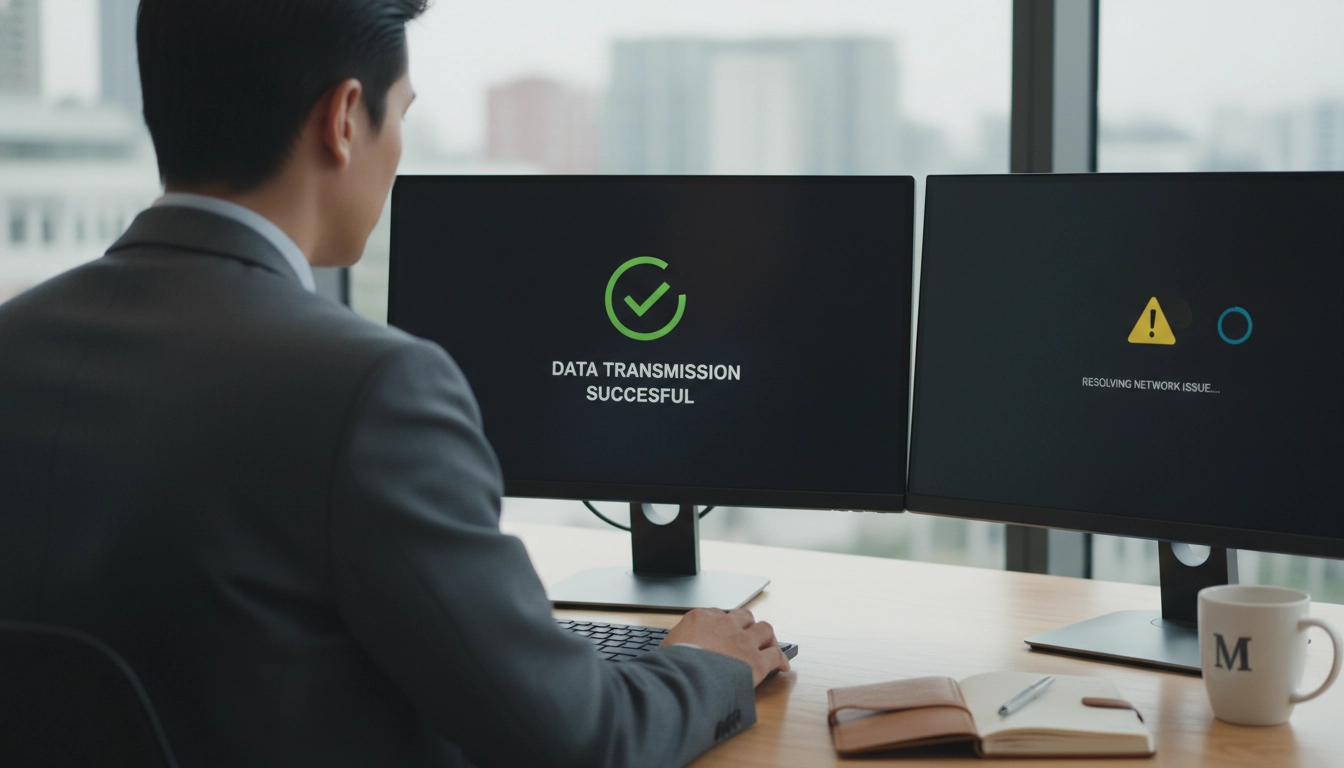 Interface de gestion des erreurs de transmission de données financières sur un logiciel comptable.