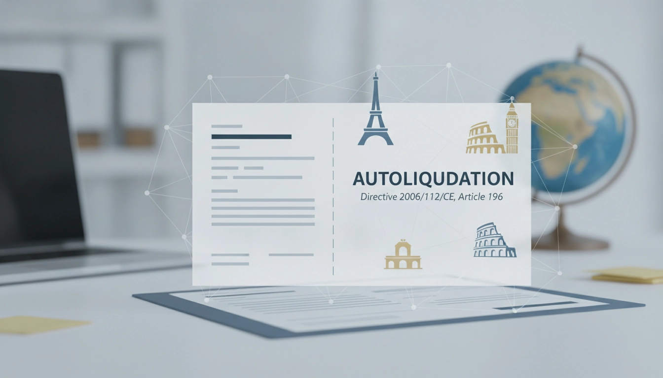 Facture professionnelle avec mention autoliquidation TVA facture prestation service client UE