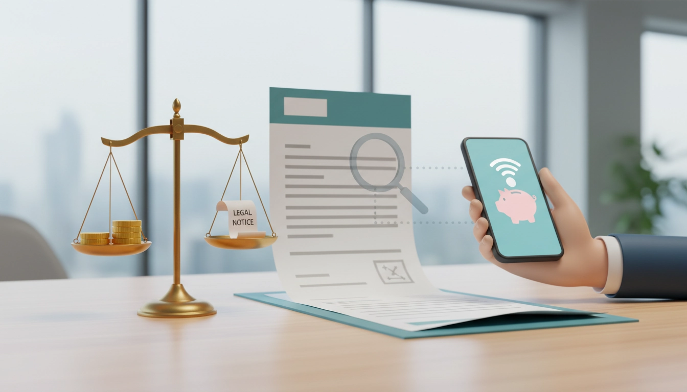 Schéma explicatif montrant les trois composants d'une mention légale paiement à réception de facture obligatoire : délai, taux d'intérêt et indemnité forfaitaire