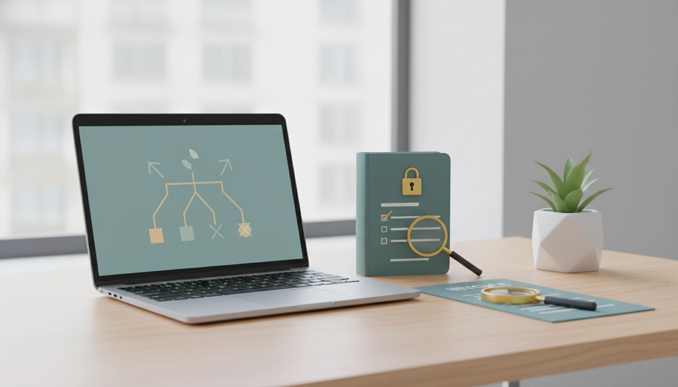 Micro-entrepreneur rédigeant une facture avec la mention TVA non applicable article 293 B du CGI sur son ordinateur portable