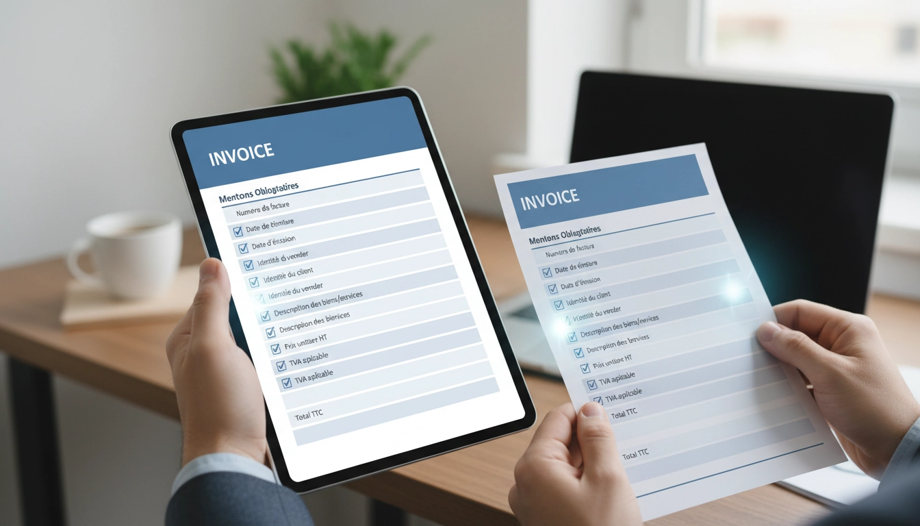 Checklist des mentions obligatoires sur une facture professionnelle française