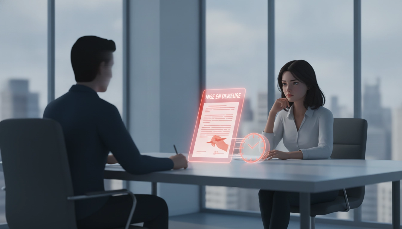 Un entrepreneur consultant des documents financiers pour préparer une mise en demeure auto-entrepreneur client qui ne paie pas