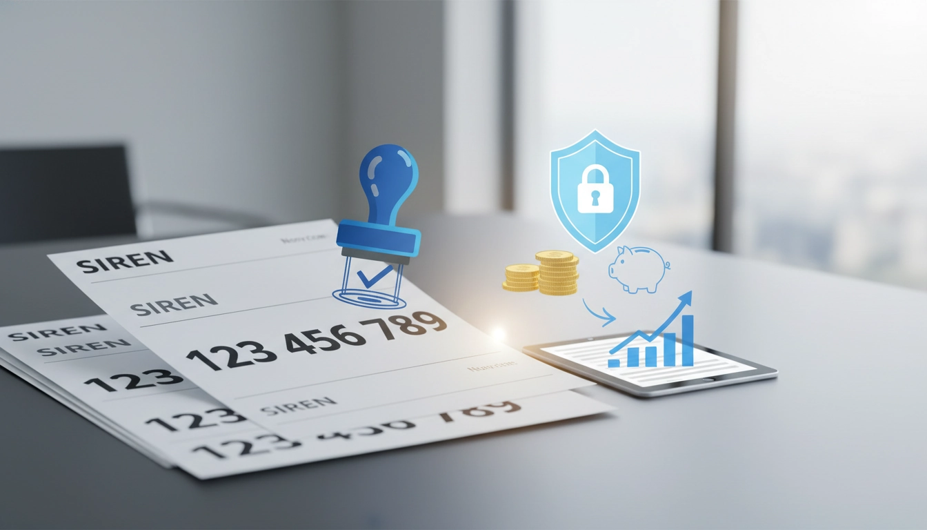 Exemple de facture micro-entrepreneur avec le numéro SIREN obligatoire sur facture micro-entrepreneur clairement affiché en en-tête