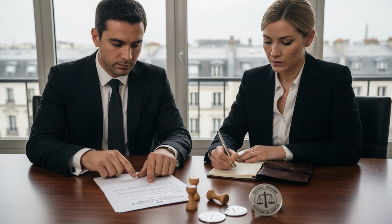 Remise officielle d'une ordonnance d'injonction de payer par huissier entre professionnels