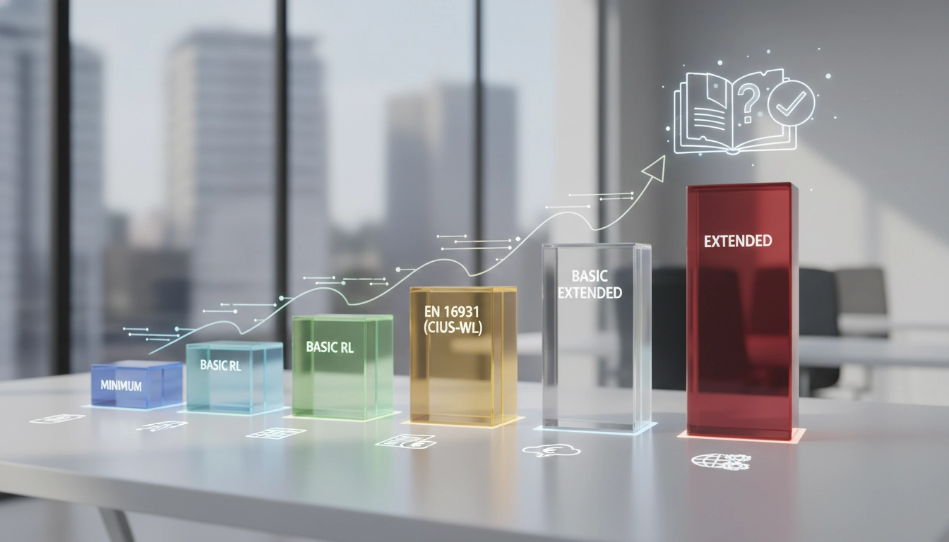 Représentation visuelle des différents niveaux de données d'une facture électronique format Factur-X.