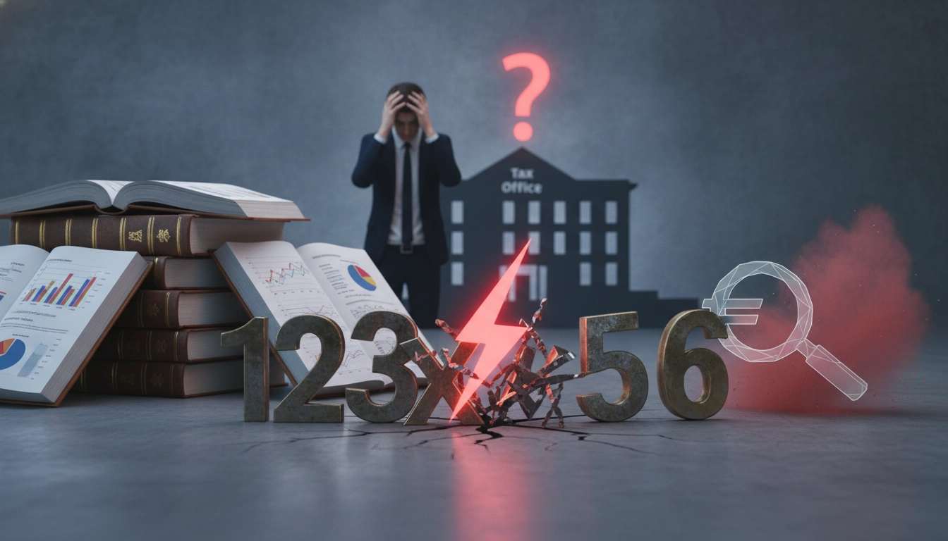 Illustration représentant une rupture de séquence de numérotation chronologique avec les conséquences fiscales pour une entreprise française