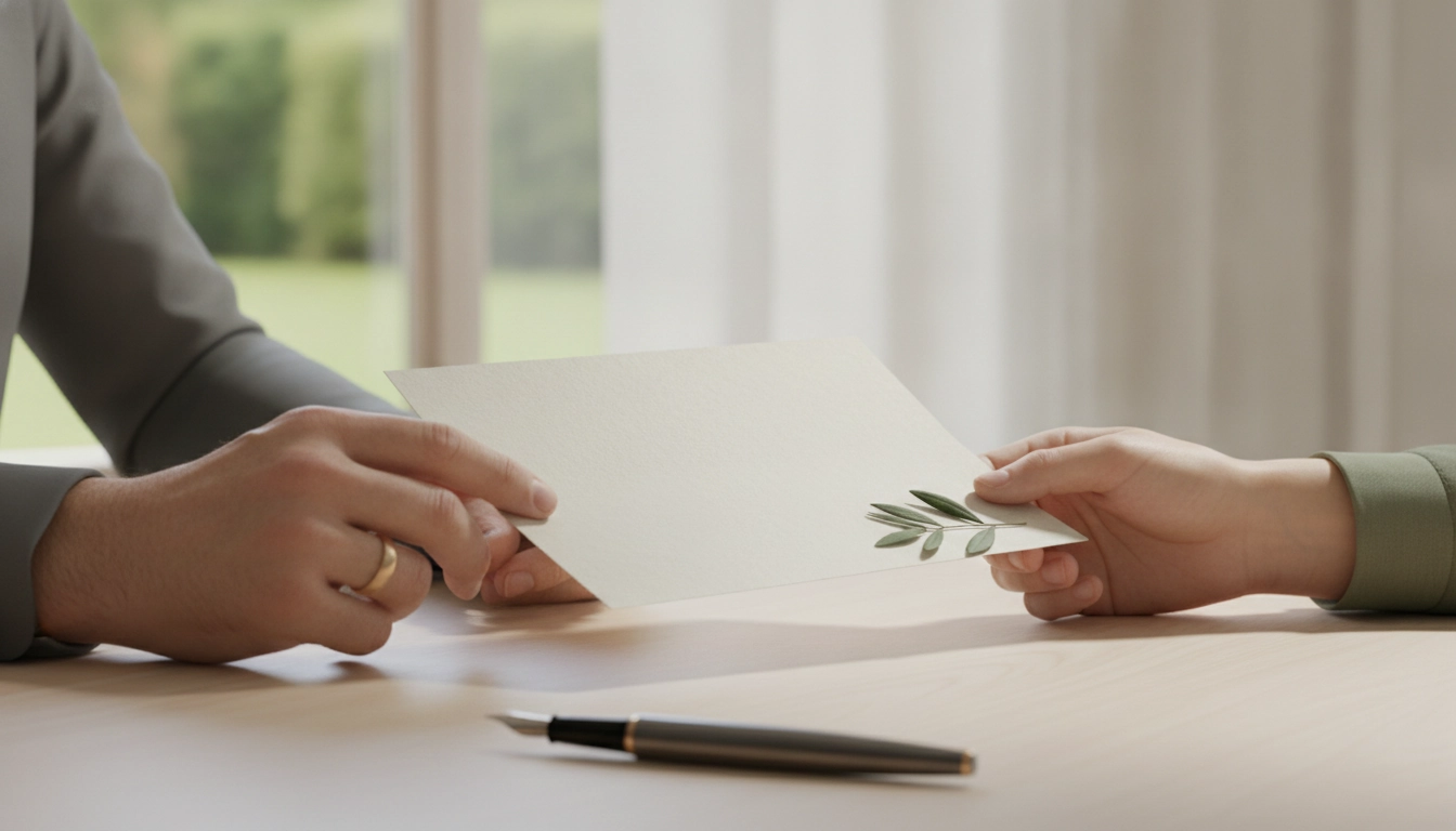 Un professionnel souriant rédigeant une lettre sur ordinateur, illustrant le ton à adopter dans une lettre de relance amiable client fidèle.