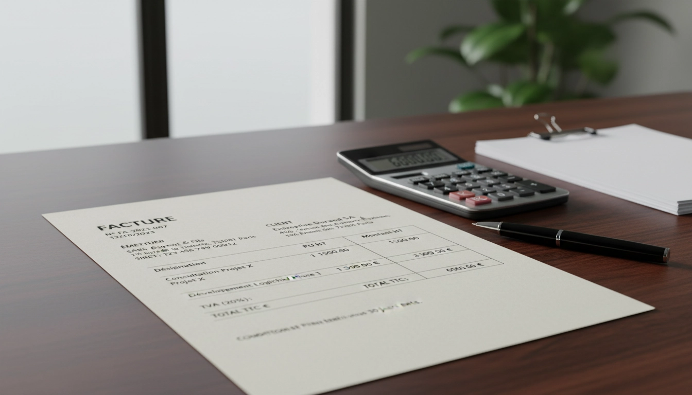 Facture d'acompte conforme avec mentions obligatoires après conversion d'un devis signé