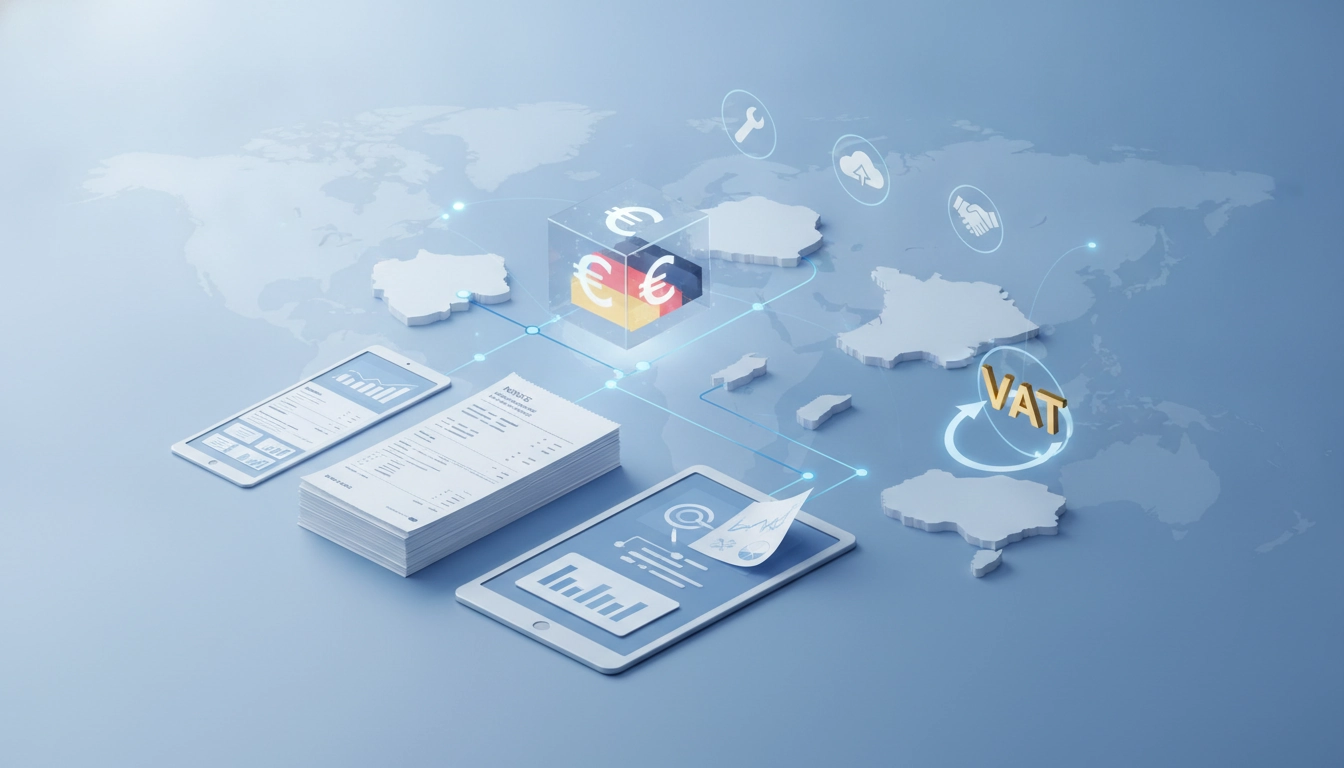 Graphique illustrant la TVA intracommunautaire prestation de services règles de facturation