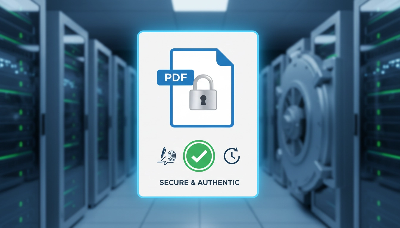 Illustration des mesures de sécurité pour préserver la valeur probante facture électronique archivée avec signature et horodatage